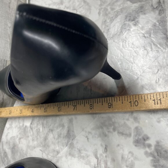 Antonia Saint New York Heels Women 7.5 Shoes Black Leather Pointed Cushion Pumps - Picture 10 of 16